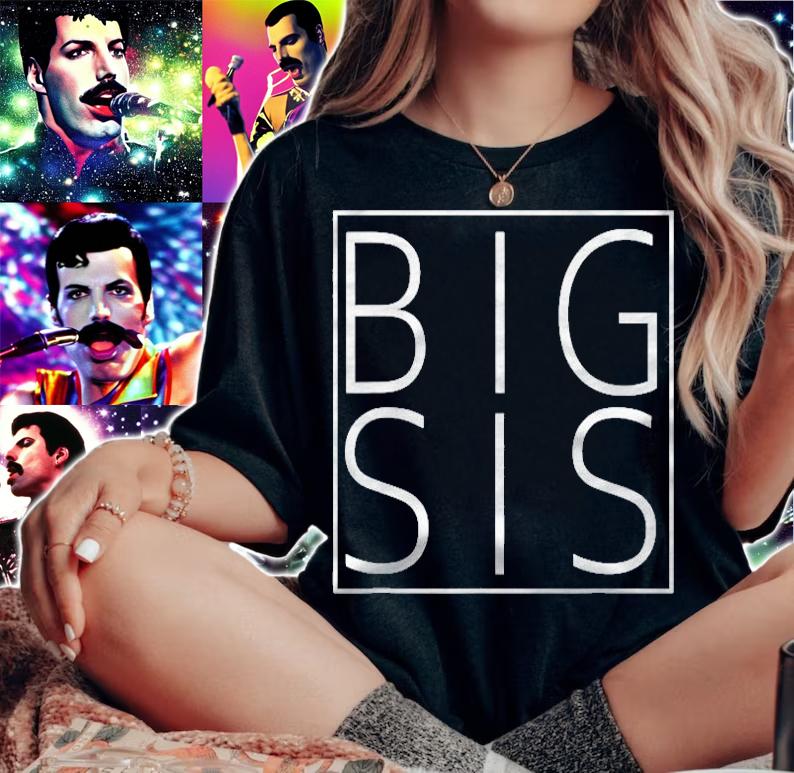 Big Sis Minimal Square Family Matching Tee Boxed Big Sister T-shirt t-shirt