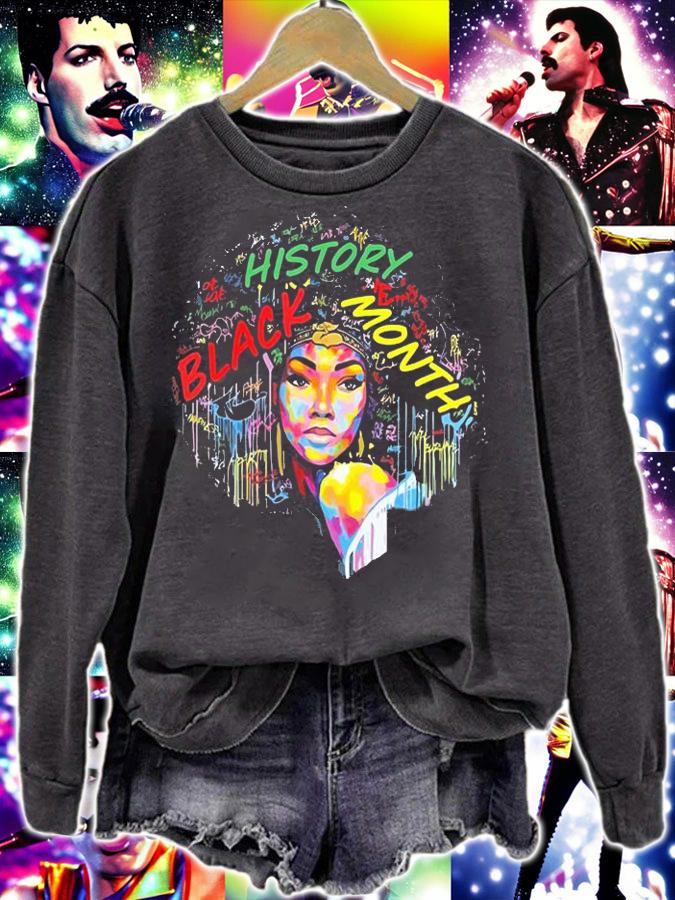 Black History Month Afro Word Art Natural Hair T-Shirt t-shirt