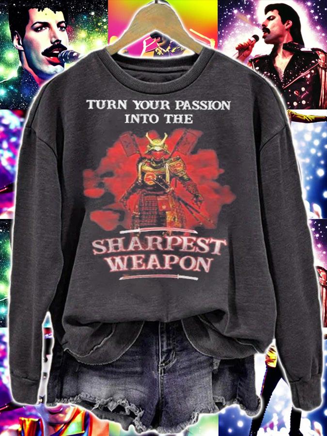 Black Samurai Turn Your Passion Into The Sharpest Weapon Shirt t-shirt sweatshirt