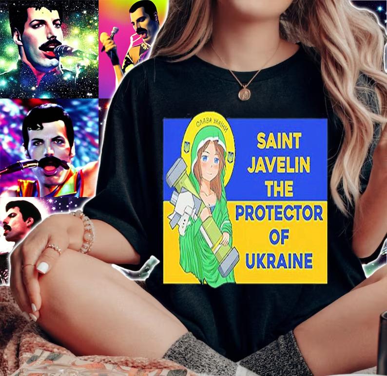 Buy Now Saint Javelin The Protector Of Ukraine Freedom For T-Shirt t-shirt
