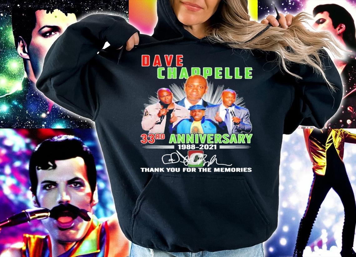 Dave Chappelle 33rd Anniversary 1988-2021 Signature Thank You For The Memories Shirt t-shirt hoodie