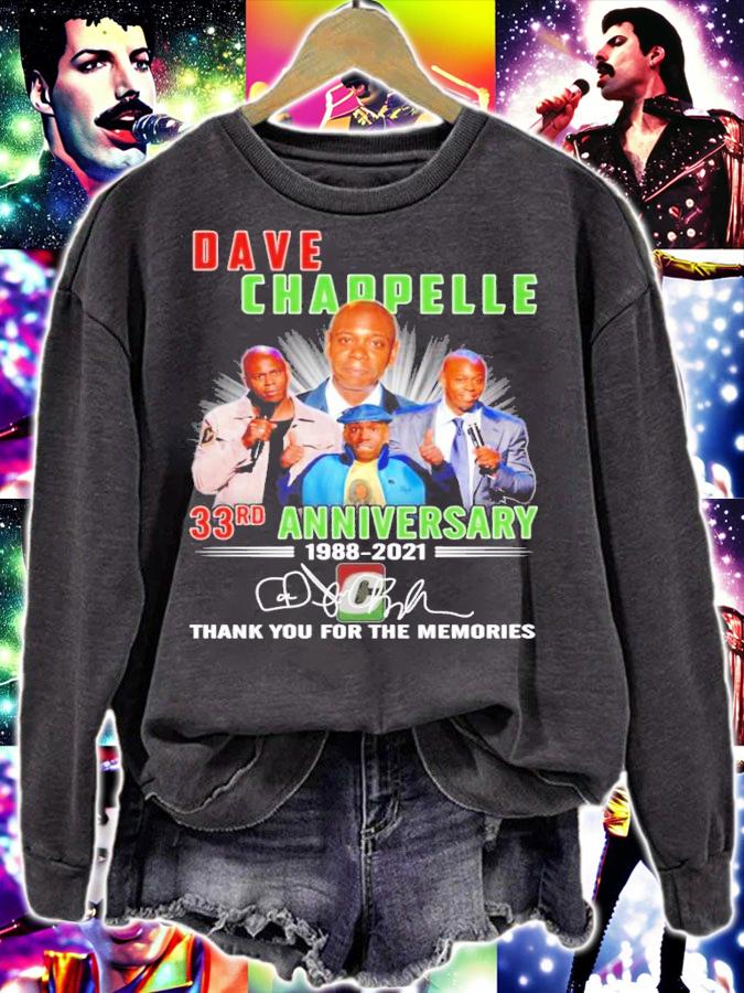 Dave Chappelle 33rd Anniversary 1988-2021 Signature Thank You For The Memories Shirt t-shirt sweatshirt
