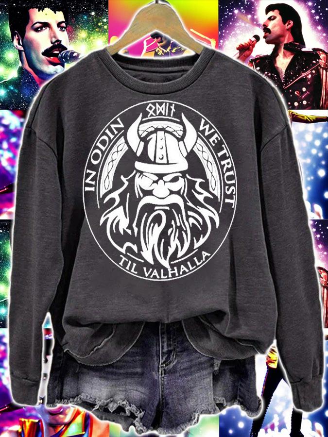 In Odin We Trust Till Valhalla Viking Norse God Pullover T-Shirt t-shirt