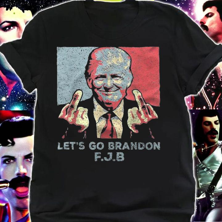 Let's Go Brandon FJB Poster Trump Middle Finger Vintage Meme T-Shirt t-shirt shirt