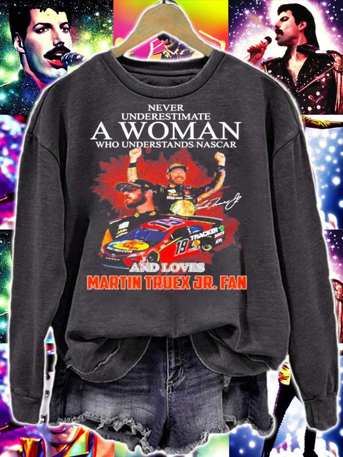 Never Underestimate A Woman Who Understands Nascar And Loves Martin Truex JR. Fan Shirt t-shirt