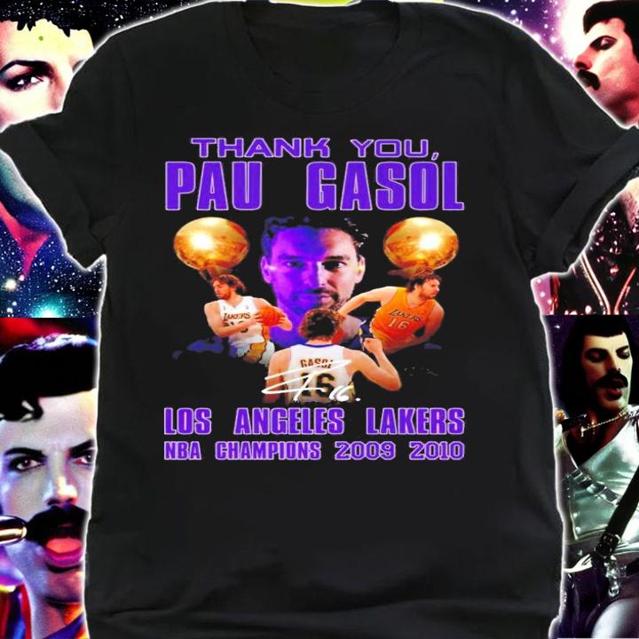 Thank You Pau Gasol Los Angeles Lakers NBA Champions 2009-2012 Shirt t-shirt shirt