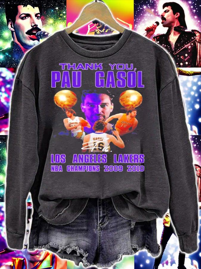 Thank You Pau Gasol Los Angeles Lakers NBA Champions 2009-2012 Shirt t-shirt sweatshirt
