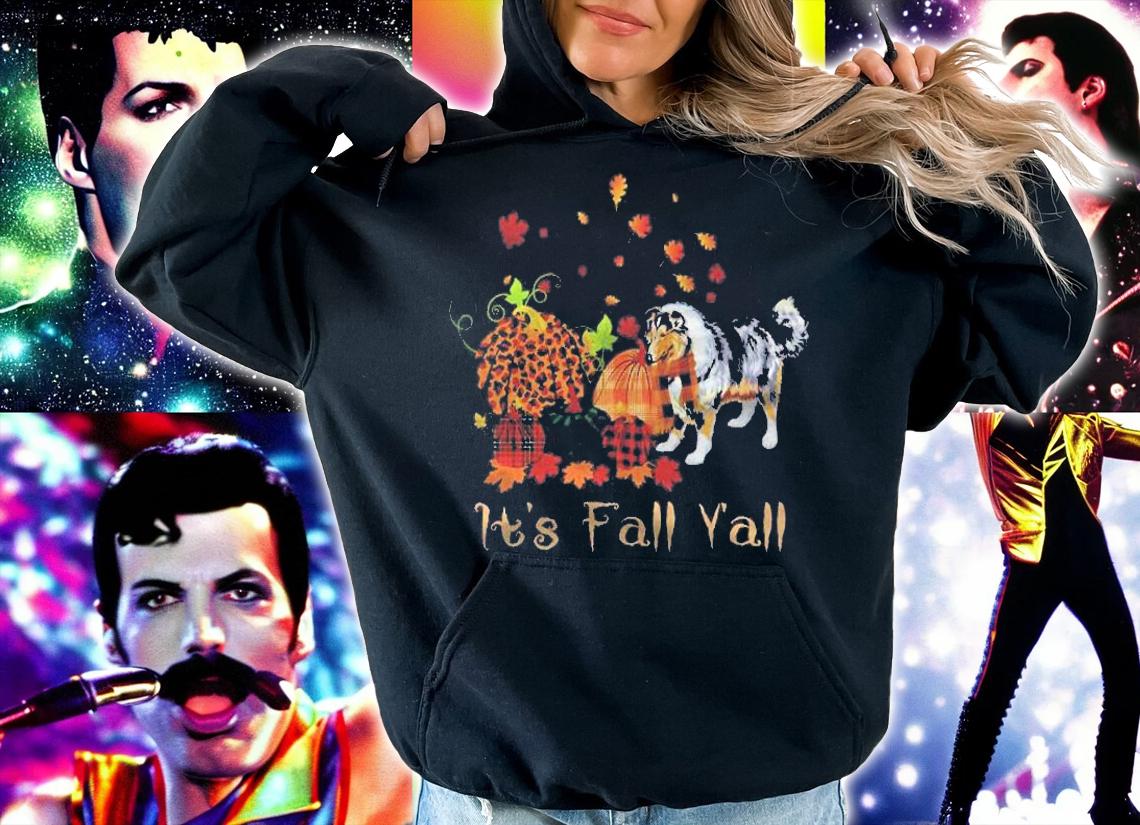 Its Fall Yall Rough Collie Pumpkin Dog Thanksgiving Costume Shirt t-shirt
