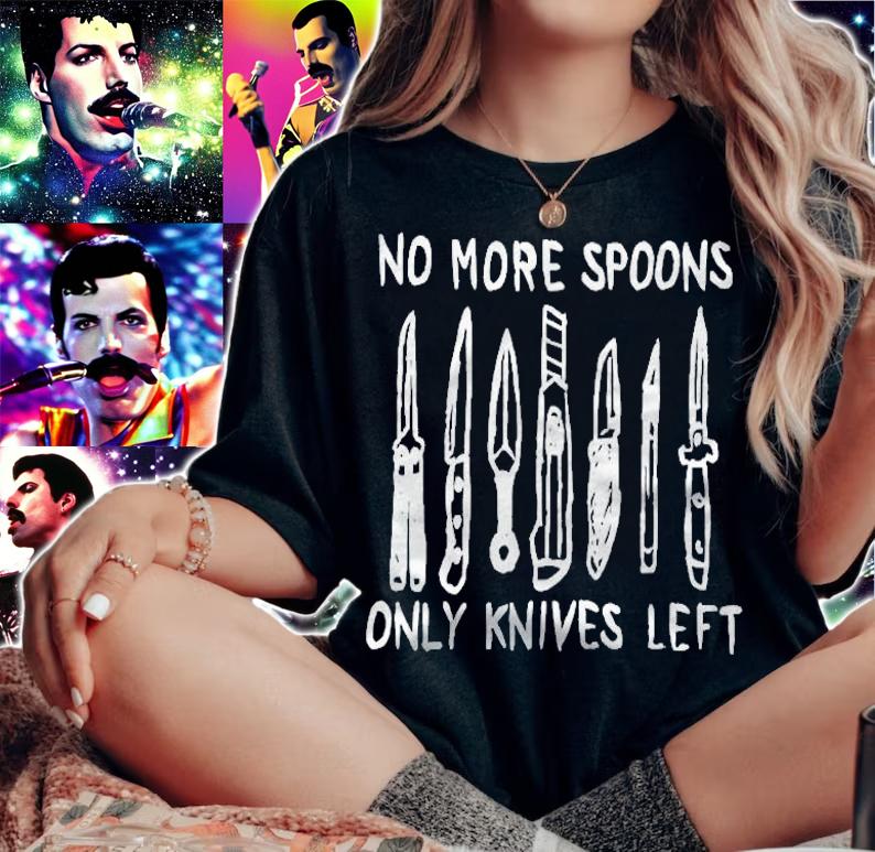 No More Spoons Only Knives Left Red Shirt t-shirt