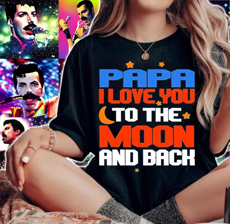 Papa I Love you To The Moon And Back T-Shirt t-shirt