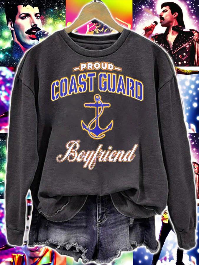 Proud Coast Guard Boyfriend Anchor T-Shirt t-shirt