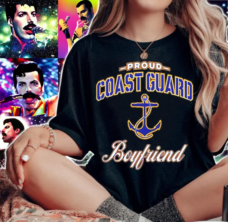 Proud Coast Guard Boyfriend Anchor T-Shirt t-shirt