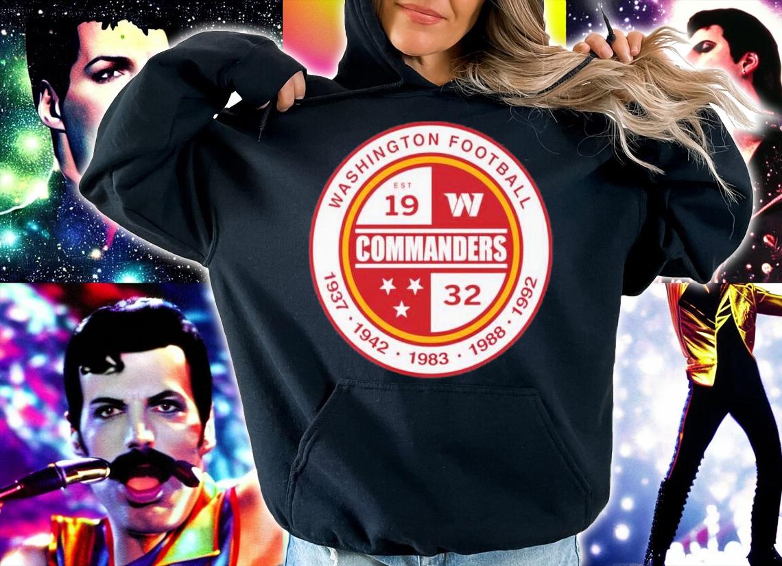 Washington Football Est 1932 Commanders 1937 1942 1983 1988 1992 Shirt t-shirt hoodie