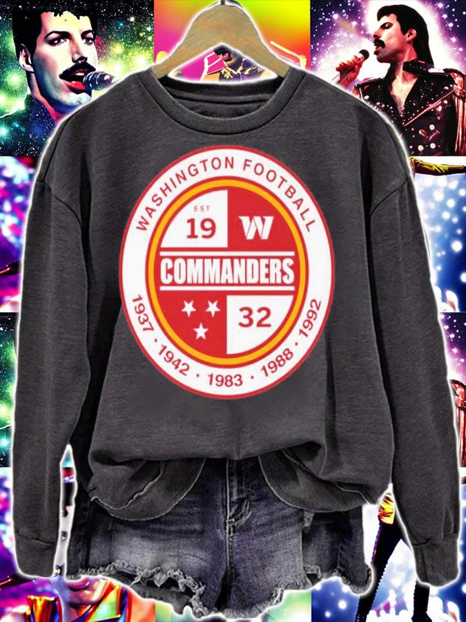 Washington Football Est 1932 Commanders 1937 1942 1983 1988 1992 Shirt t-shirt sweatshirt