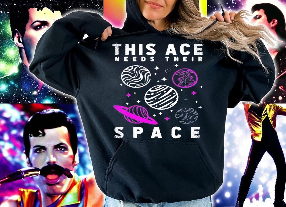 Funny Lgbt Outer Space This Ace Needs Their Space Asexual T-Shirt t-shirt