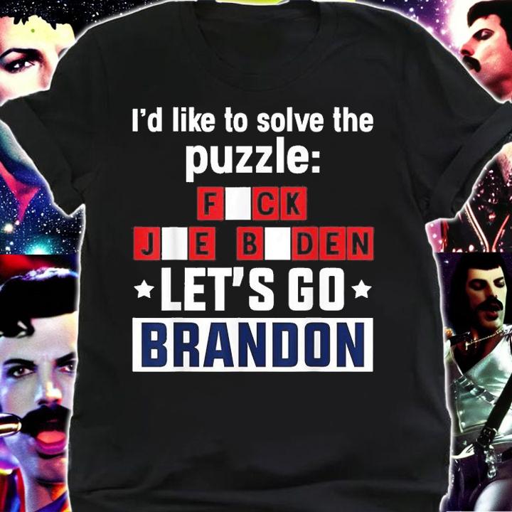 Let's Go Brandon US I'd Like To Solve The Puzzle Sarcastic Joe Biden T-Shirt t-shirt shirt