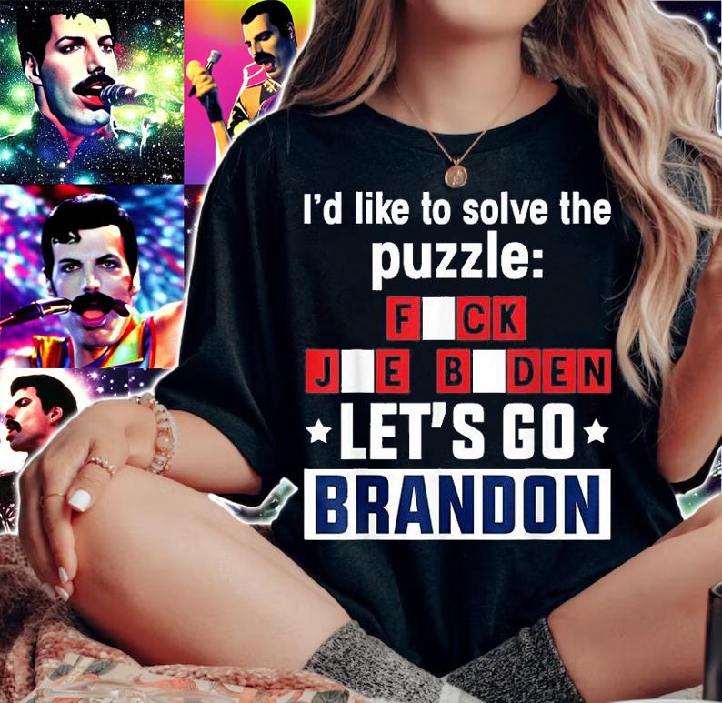 Let's Go Brandon US I'd Like To Solve The Puzzle Sarcastic Joe Biden T-Shirt t-shirt woman shirt