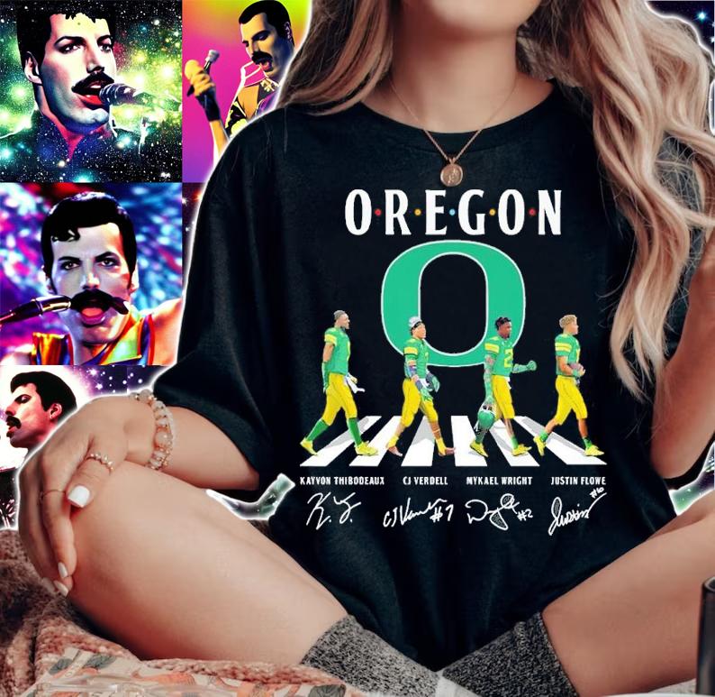 Oregon Ducks Football Team Abbey Road Signatures Shirt t-shirt