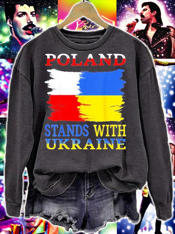 Poland Stands With Ukraine Polish Ukraine Peace Ukraine T-Shirt t-shirt sweatshirt