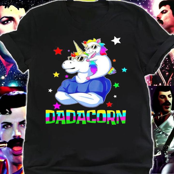 Dadacorn Muscle Unicorn Dad Baby Christmas Papa shirt t-shirt shirt