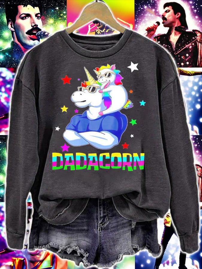 Dadacorn Muscle Unicorn Dad Baby Christmas Papa shirt t-shirt sweatshirt