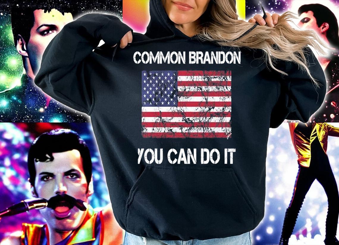 Funny President Patriotic Usa Flag Lets Go Brandon You Can Do It T-Shirt t-shirt hoodie