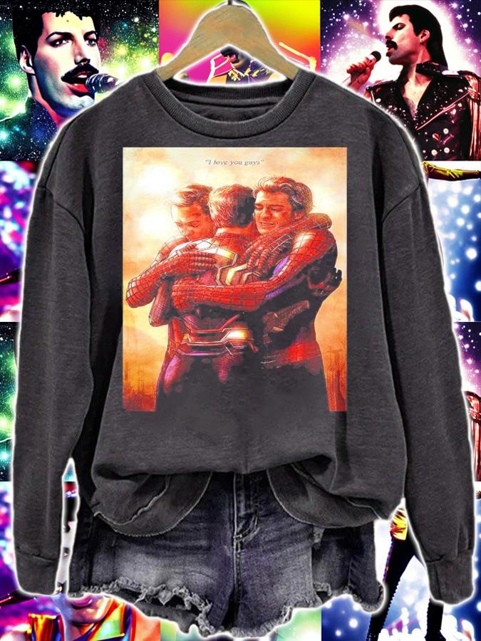 I love you guys the hug 3 Spider Man shirt t-shirt sweatshirt