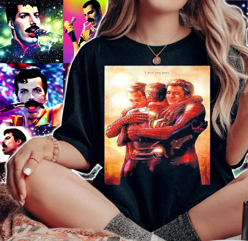 I love you guys the hug 3 Spider Man shirt t-shirt woman shirt