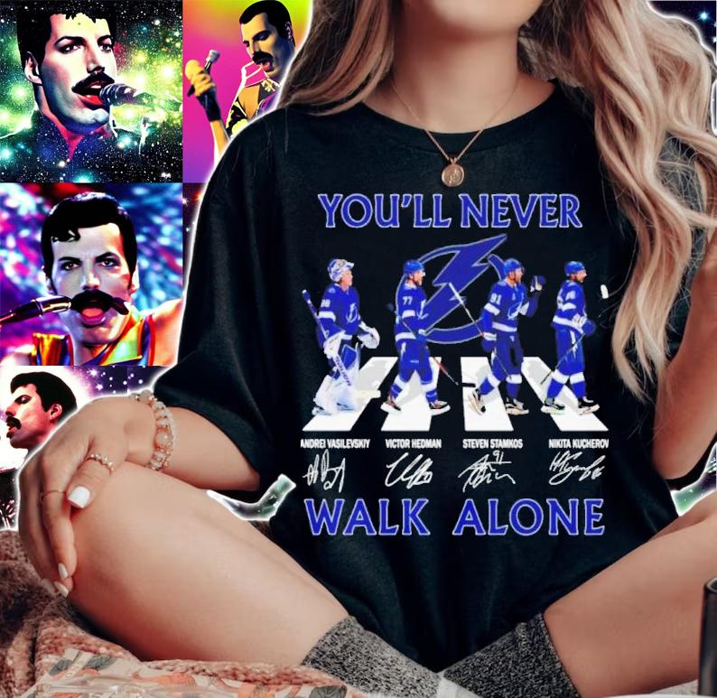 Tampa Bay Lightning You'll Never Walk Alone Abbey Road Signatures Shirt t-shirt woman shirt