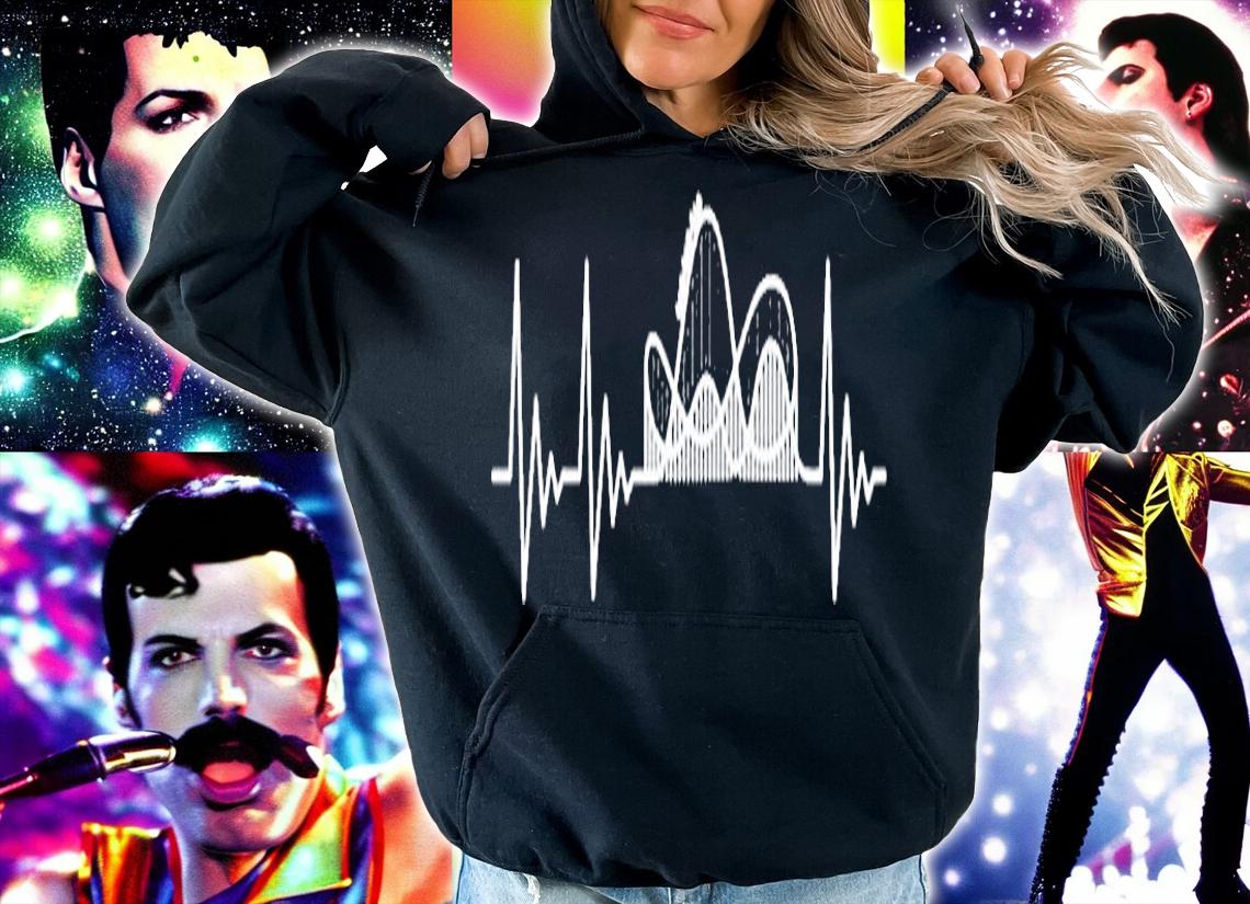 Heartbeat Roller Coaster Design Shirt t-shirt