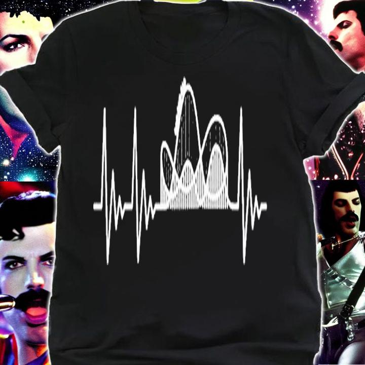 Heartbeat Roller Coaster Design Shirt t-shirt