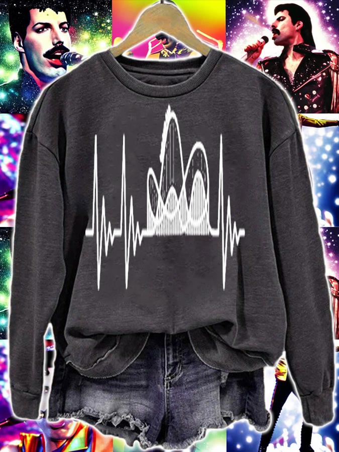 Heartbeat Roller Coaster Design Shirt t-shirt