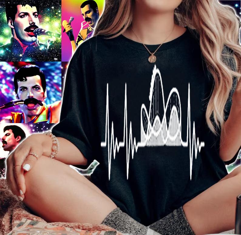 Heartbeat Roller Coaster Design Shirt t-shirt