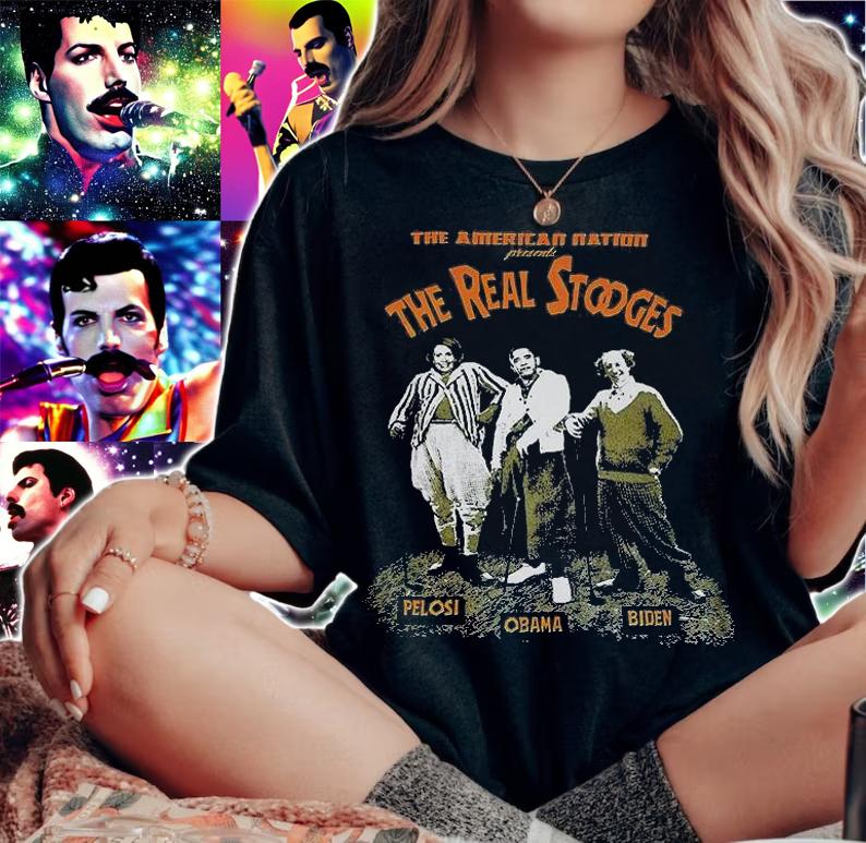 The American Nation The Real Three Stooges T-Shirt t-shirt woman shirt