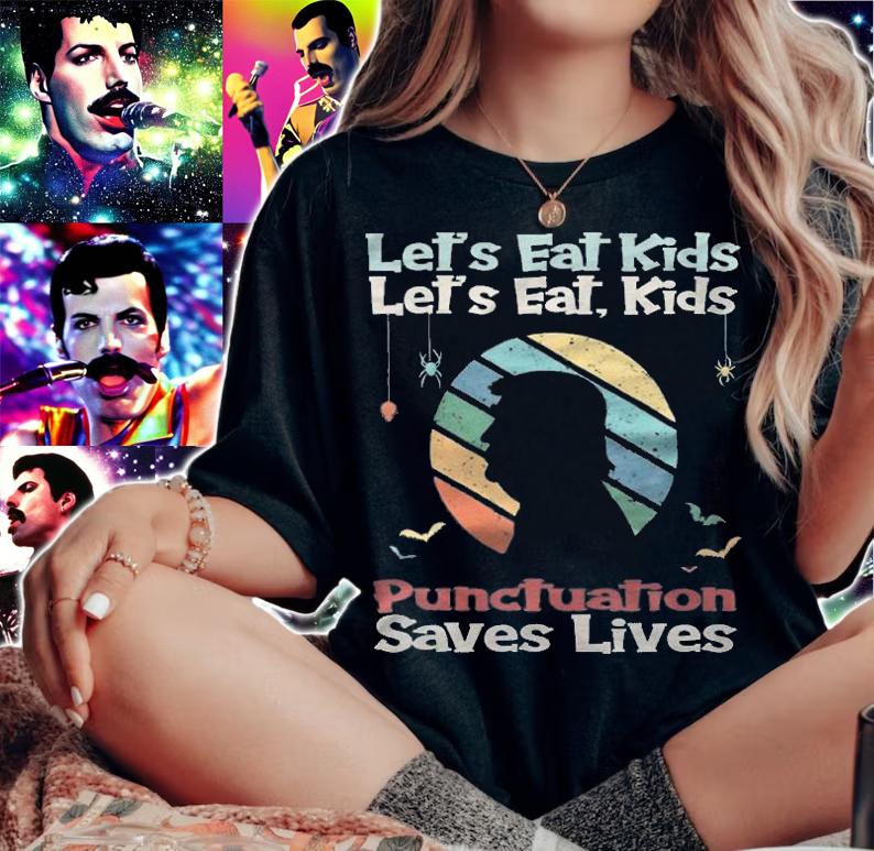 Let's Eat Kids Punctuation Saves Lives Trump T-Shirt t-shirt woman shirt
