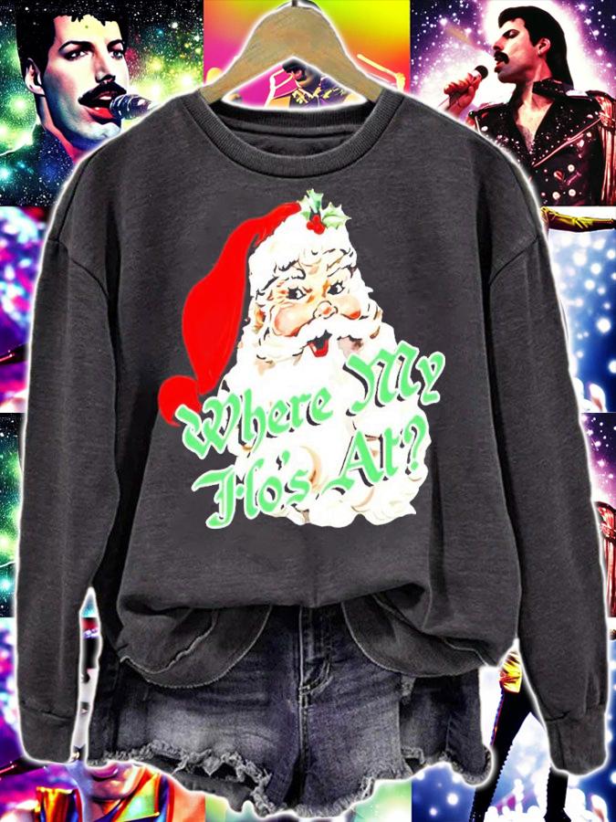 Santa Claus Where My Ho's At Christmas Shirt t-shirt sweatshirt