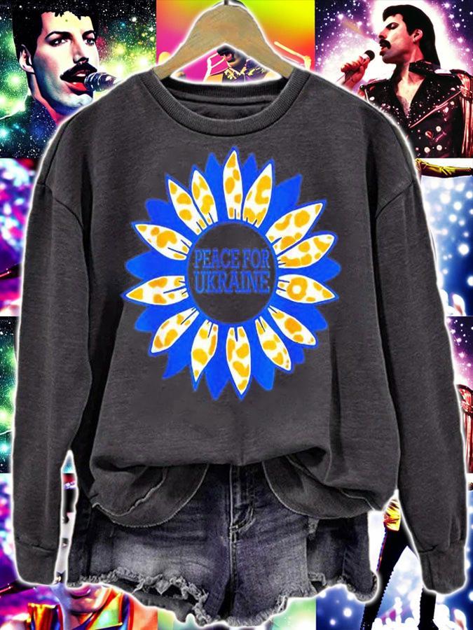 Ukraine Sunflower Stand With Ukraine Peace For Ukraine T-Shirt t-shirt