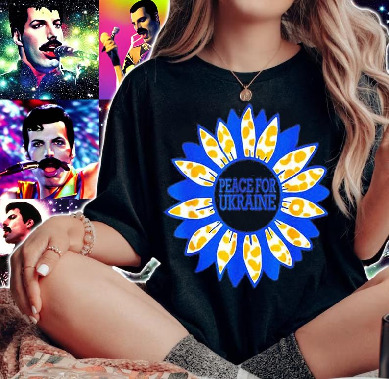 Ukraine Sunflower Stand With Ukraine Peace For Ukraine T-Shirt t-shirt