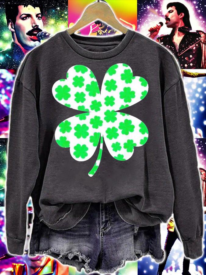 Glitter Clover Shamrock St Patrick's Day T-Shirt t-shirt