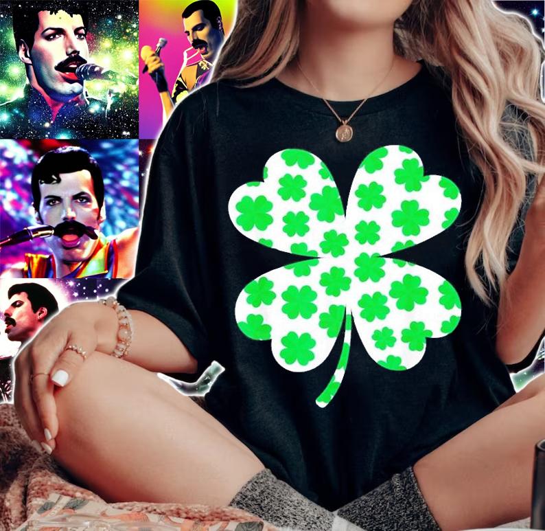 Glitter Clover Shamrock St Patrick's Day T-Shirt t-shirt
