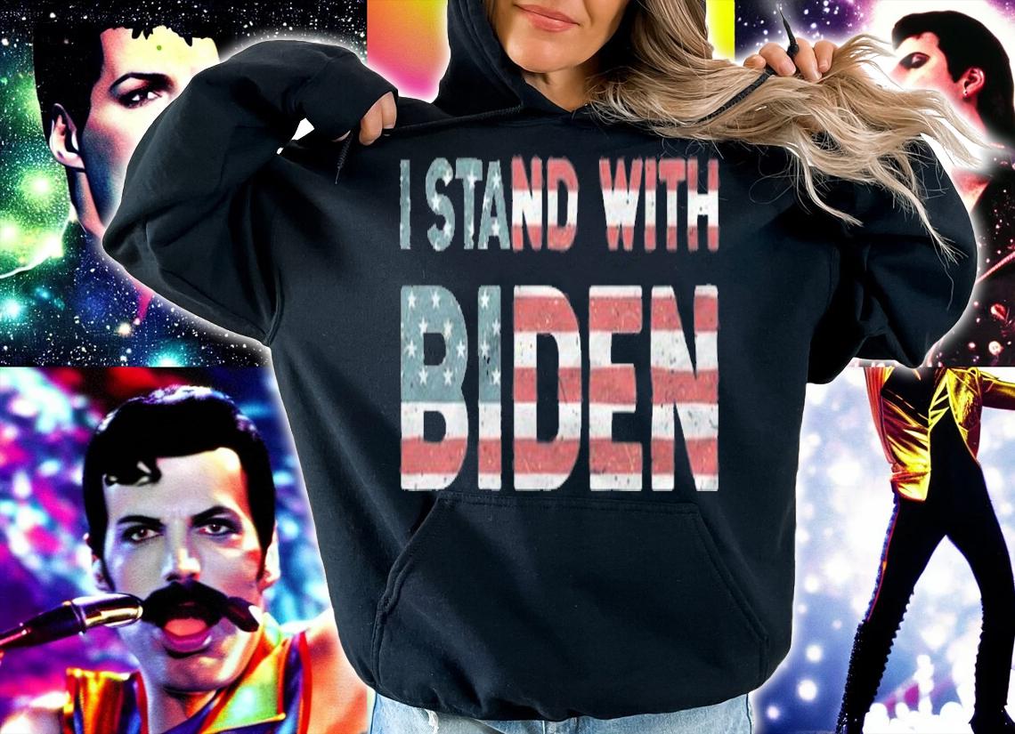 I Stand With Biden Pro Biden USA Flag T-Shirt t-shirt