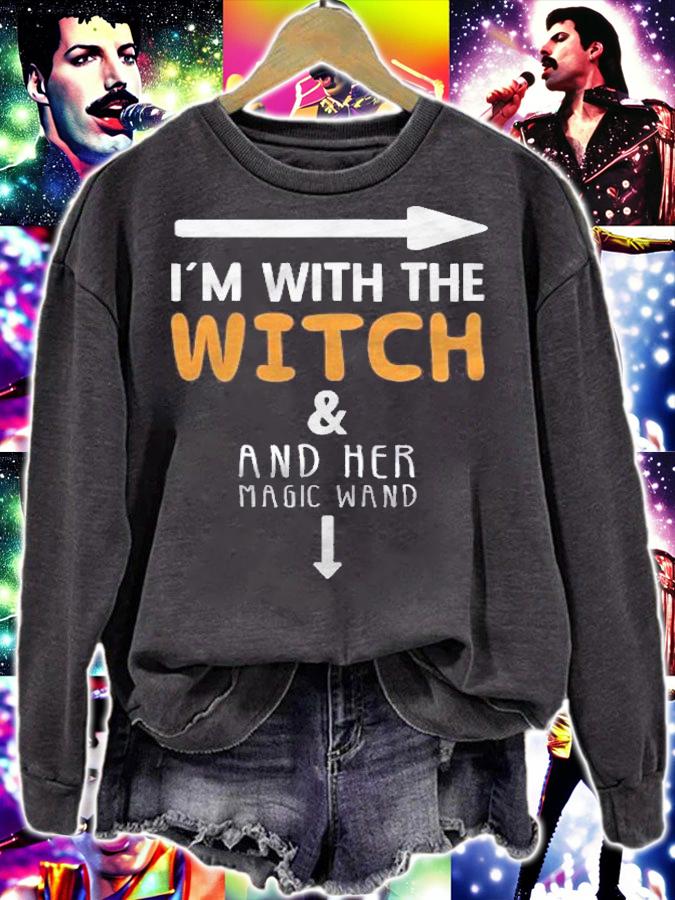 IM With The Witch Couples Costume For Halloween Shirt t-shirt sweatshirt