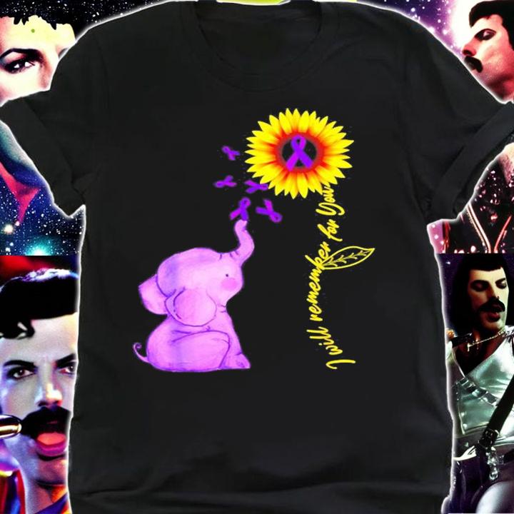 Sunflower Alzheimer Awareness I Will Remember For You T-Shirt t-shirt shirt