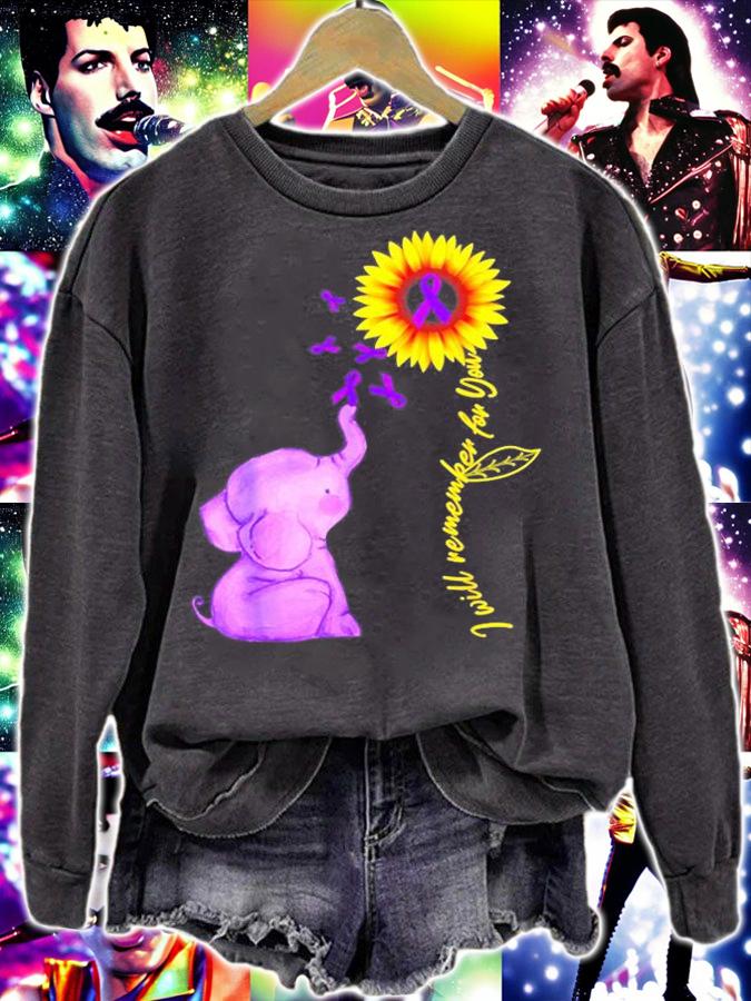 Sunflower Alzheimer Awareness I Will Remember For You T-Shirt t-shirt sweatshirt