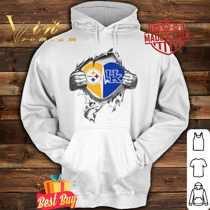Blood Inside Me Pittsburgh Steelers And Kentucky Wildcats t-shirt