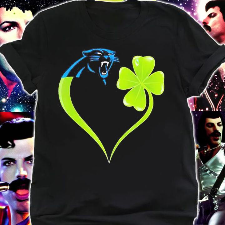 Carolina Panthers Shamrock Heart St Patrick's Day T-Shirt t-shirt shirt