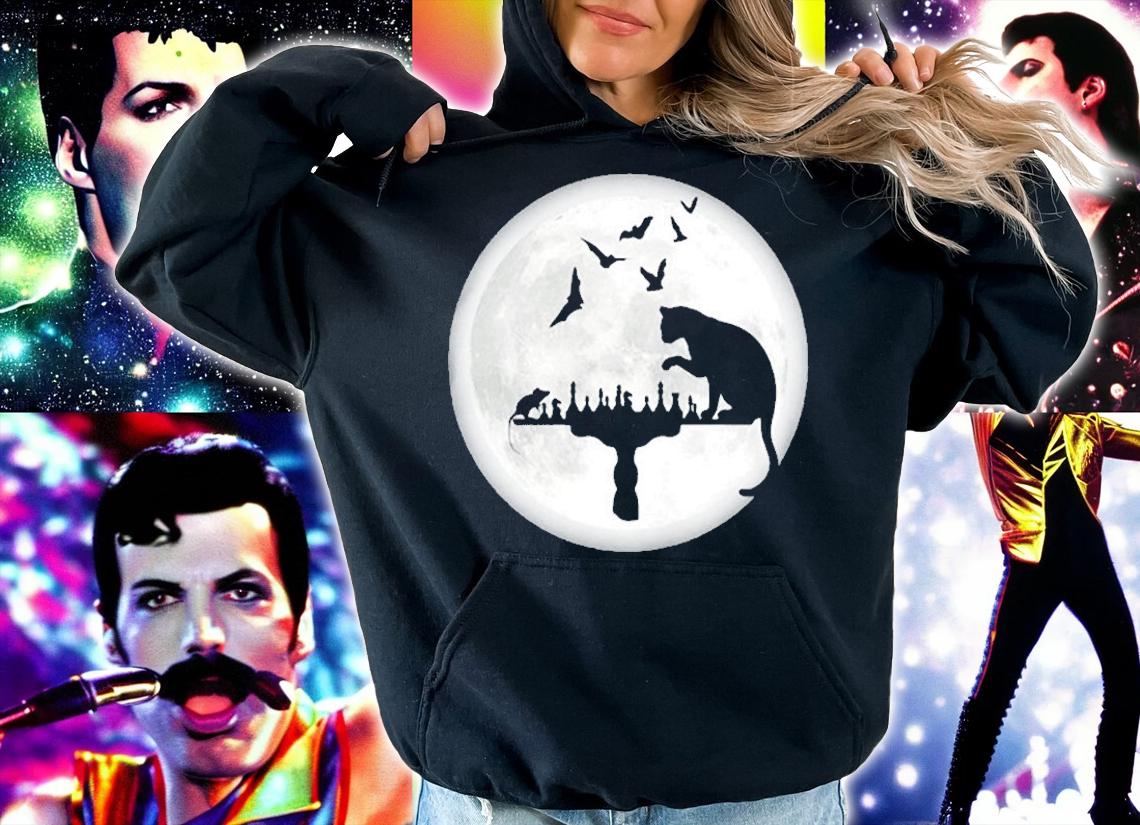 Cat Chess Moon T-Shirt hoodie