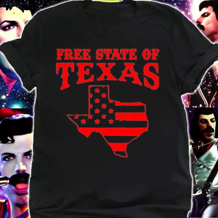 Free State of Texas USA Flag T-Shirt