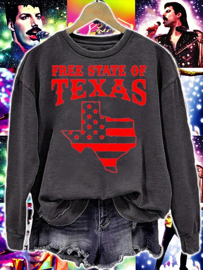 Free State of Texas USA Flag T-Shirt