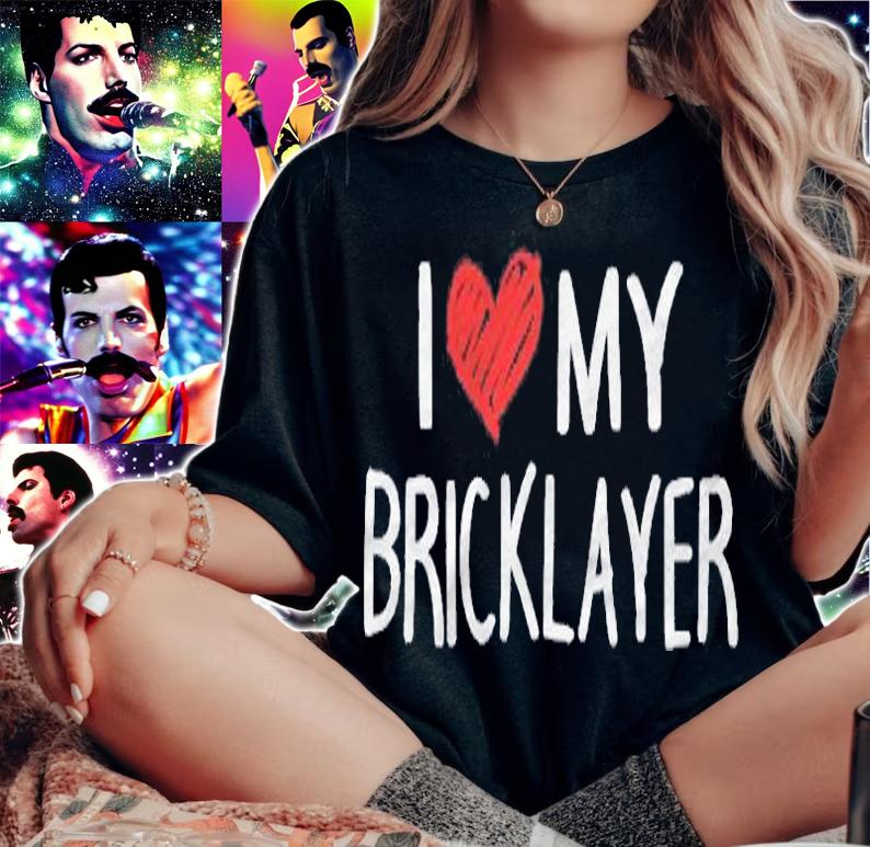 Funny Bricklayer Brick Mason Masonry I Love My Bricklayer Shirt woman shirt